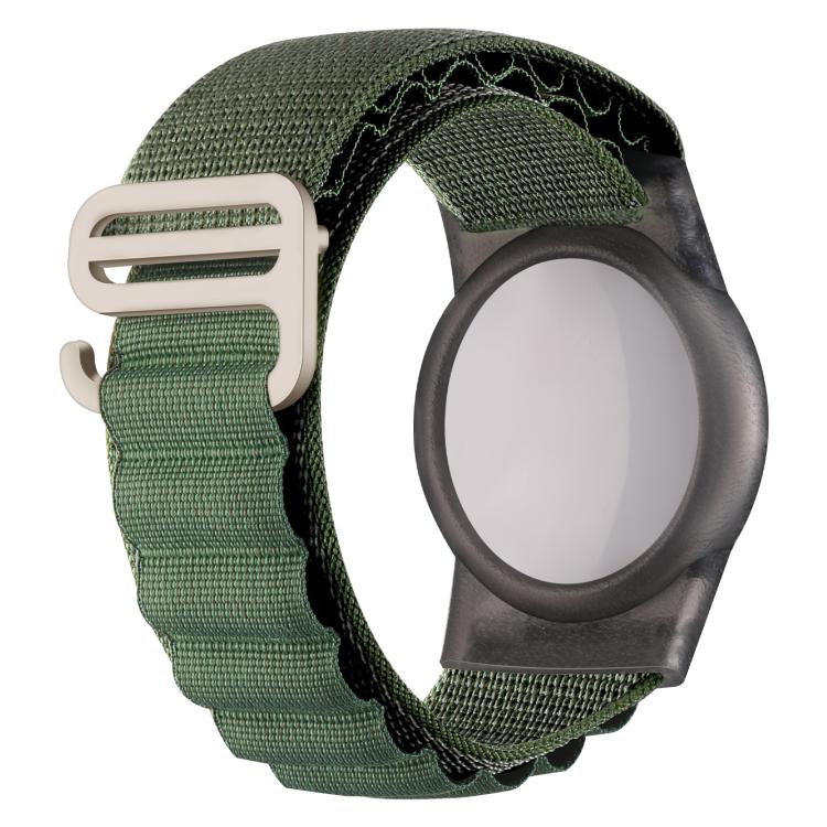 Custodia protettiva anti-smarrimento per localizzatore xDfind con fibbia argentata e cinturino in nylon., For AirTag 2nd Gen / AirTag 1st Gen
