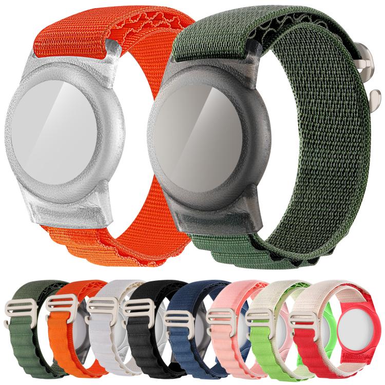 Custodia protettiva anti-smarrimento per localizzatore xDfind con fibbia argentata e cinturino in nylon., For AirTag 2nd Gen / AirTag 1st Gen