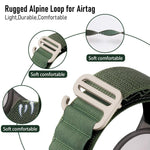 Custodia protettiva anti-smarrimento per localizzatore xDfind con fibbia argentata e cinturino in nylon., For AirTag 2nd Gen / AirTag 1st Gen