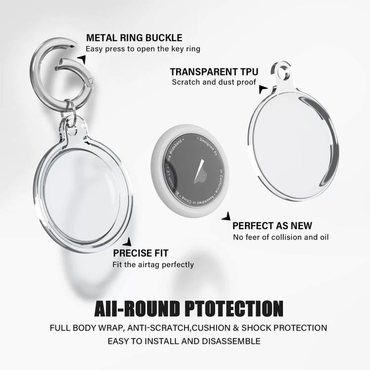 Custodia protettiva in TPU impermeabile a copertura totale xDfind, For AirTag 2nd Gen / AirTag 1st Gen