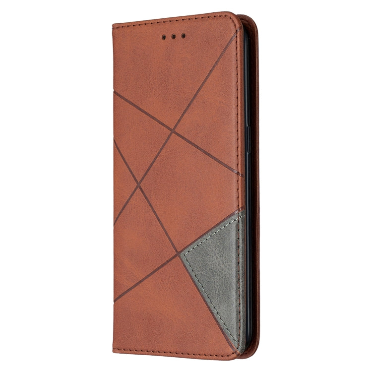 Custodia in pelle a vibrazione orizzontale magnetica invisibile prismatica con supporto, slot per schede e cornice per foto, For OPPO A5