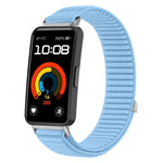 Cinturino per orologio xDfind in nylon intrecciato con chiusura a strappo e interfaccia metallica., For Huawei Band 10 / 9 / 8