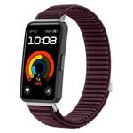 Cinturino per orologio xDfind in nylon intrecciato con chiusura a strappo e interfaccia metallica., For Huawei Band 10 / 9 / 8