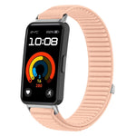 Cinturino per orologio xDfind in nylon intrecciato con chiusura a strappo e interfaccia metallica., For Huawei Band 10 / 9 / 8