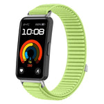 Cinturino per orologio xDfind in nylon intrecciato con chiusura a strappo e interfaccia metallica., For Huawei Band 10 / 9 / 8