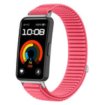 Cinturino per orologio xDfind in nylon intrecciato con chiusura a strappo e interfaccia metallica., For Huawei Band 10 / 9 / 8