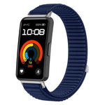 Cinturino per orologio xDfind in nylon intrecciato con chiusura a strappo e interfaccia metallica., For Huawei Band 10 / 9 / 8