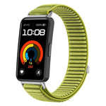 Cinturino per orologio xDfind in nylon intrecciato con chiusura a strappo e interfaccia metallica., For Huawei Band 10 / 9 / 8