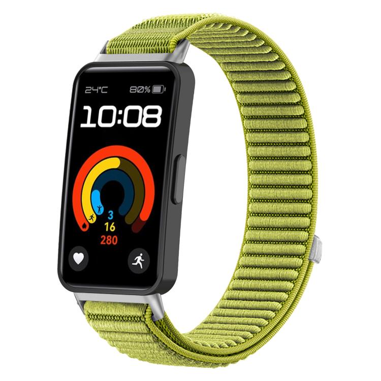 Cinturino per orologio xDfind in nylon intrecciato con chiusura a strappo e interfaccia metallica., For Huawei Band 10 / 9 / 8