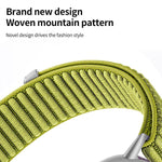 Cinturino per orologio xDfind in nylon intrecciato con chiusura a strappo e interfaccia metallica., For Huawei Band 10 / 9 / 8