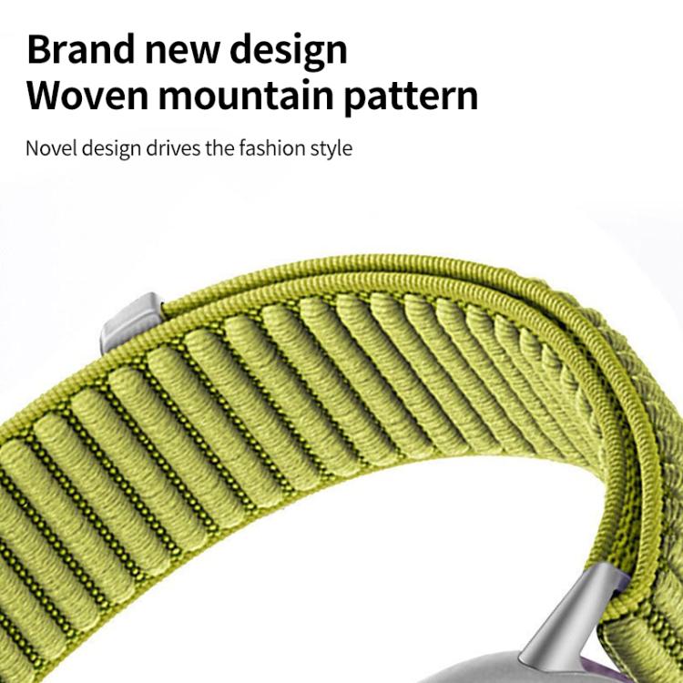 Cinturino per orologio xDfind in nylon intrecciato con chiusura a strappo e interfaccia metallica., For Huawei Band 10 / 9 / 8