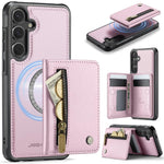 JEEHOOD J12 Esclusiva custodia per telefono con cerniera, protezione RFID e MagSafe, porta carte., For Samsung Galaxy S25 FE 5G, For Samsung Galaxy S25 Edge 5G, For Samsung Galaxy S25+ 5G, For Samsung Galaxy S25 Ultra 5G