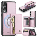 JEEHOOD J12 Esclusiva custodia per telefono con cerniera, protezione RFID e MagSafe, porta carte., For Samsung Galaxy S25 FE 5G, For Samsung Galaxy S25 Edge 5G, For Samsung Galaxy S25+ 5G, For Samsung Galaxy S25 Ultra 5G