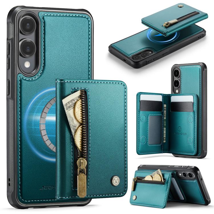 JEEHOOD J12 Esclusiva custodia per telefono con cerniera, protezione RFID e MagSafe, porta carte., For Samsung Galaxy S25 FE 5G, For Samsung Galaxy S25 Edge 5G, For Samsung Galaxy S25+ 5G, For Samsung Galaxy S25 Ultra 5G
