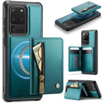 JEEHOOD J12 Esclusiva custodia per telefono con cerniera, protezione RFID e MagSafe, porta carte., For Samsung Galaxy S20 Ultra 5G, For Samsung Galaxy S20, For Samsung Galaxy S20+