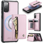 JEEHOOD J12 Esclusiva custodia per telefono con cerniera, protezione RFID e MagSafe, porta carte., For Samsung Galaxy S21 5G, For Samsung Galaxy S21+ 5G, For Samsung Galaxy S21 Ultra 5G, For Samsung Galaxy S20 FE 5G