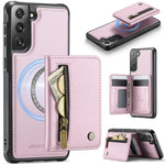 JEEHOOD J12 Esclusiva custodia per telefono con cerniera, protezione RFID e MagSafe, porta carte., For Samsung Galaxy S22 Ultra 5G, For Samsung Galaxy S22+ 5G, For Samsung Galaxy S22 5G, For Samsung Galaxy S21 FE 5G