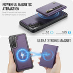 JEEHOOD J12 Esclusiva custodia per telefono con cerniera, protezione RFID e MagSafe, porta carte., For Samsung Galaxy S21 5G, For Samsung Galaxy S21+ 5G, For Samsung Galaxy S21 Ultra 5G, For Samsung Galaxy S20 FE 5G
