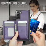 JEEHOOD J12 Esclusiva custodia per telefono con cerniera, protezione RFID e MagSafe, porta carte., For Samsung Galaxy S21 5G, For Samsung Galaxy S21+ 5G, For Samsung Galaxy S21 Ultra 5G, For Samsung Galaxy S20 FE 5G