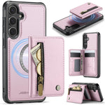 JEEHOOD J12 Esclusiva custodia per telefono con cerniera, protezione RFID e MagSafe, porta carte., For Samsung Galaxy S24 Ultra 5G, For Samsung Galaxy S23 FE 5G, For Samsung Galaxy S23+ 5G, For Samsung Galaxy S23 5G