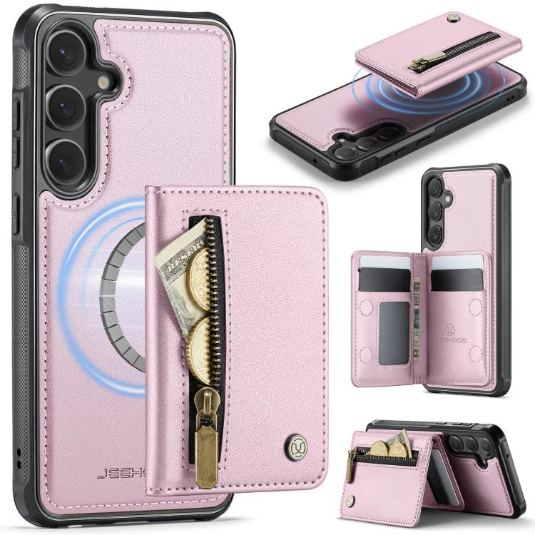 JEEHOOD J12 Esclusiva custodia per telefono con cerniera, protezione RFID e MagSafe, porta carte., For Samsung Galaxy S24 Ultra 5G, For Samsung Galaxy S23 FE 5G, For Samsung Galaxy S23+ 5G, For Samsung Galaxy S23 5G