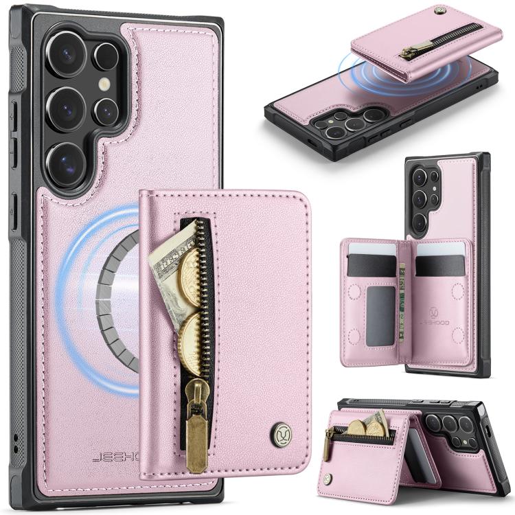 JEEHOOD J12 Esclusiva custodia per telefono con cerniera, protezione RFID e MagSafe, porta carte., For Galaxy S26 FE 5G, For Samsung Galaxy S26+ 5G, For Samsung Galaxy S26 Ultra 5G, For Samsung Galaxy S26 5G