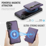 JEEHOOD J12 Esclusiva custodia per telefono con cerniera, protezione RFID e MagSafe, porta carte., For Galaxy S26 FE 5G, For Samsung Galaxy S26+ 5G, For Samsung Galaxy S26 Ultra 5G, For Samsung Galaxy S26 5G