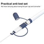 Set di custodie protettive in silicone anti-smarrimento 4 in 1 XDcase, For Apple Pencil 1