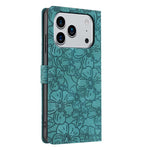 Custodia per telefono in pelle con motivo a fiori di ciliegio in rilievo, For iPhone 17 Pro Max, For iPhone 17 Pro, For iPhone 17