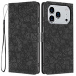 Custodia per telefono in pelle con motivo a fiori di ciliegio in rilievo, For iPhone 17 Pro Max, For iPhone 17 Pro, For iPhone 17
