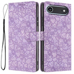 Custodia per telefono in pelle con motivo a fiori di ciliegio in rilievo, For iPhone Air, For iPhone 16 Pro Max, For iPhone 16 Pro