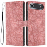 Custodia per telefono in pelle con motivo a fiori di ciliegio in rilievo, For iPhone Air, For iPhone 16 Pro Max, For iPhone 16 Pro
