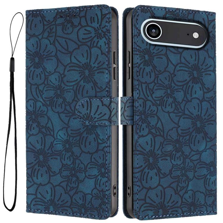 Custodia per telefono in pelle con motivo a fiori di ciliegio in rilievo, For iPhone Air, For iPhone 16 Pro Max, For iPhone 16 Pro