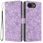 Custodia per telefono in pelle con motivo a fiori di ciliegio in rilievo, For iPhone 18 Pro, For iPhone 18 Pro Max, For iPhone 17e / 16e