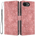 Custodia per telefono in pelle con motivo a fiori di ciliegio in rilievo, For iPhone 18 Pro, For iPhone 18 Pro Max, For iPhone 17e / 16e