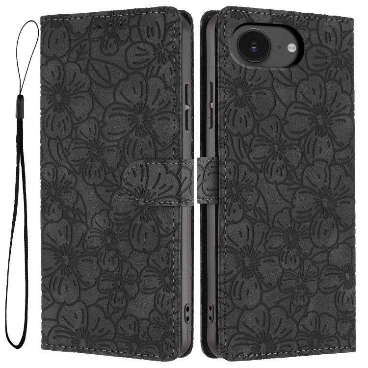 Custodia per telefono in pelle con motivo a fiori di ciliegio in rilievo, For iPhone 18 Pro, For iPhone 18 Pro Max, For iPhone 17e / 16e