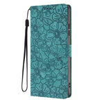 Custodia per telefono in pelle con motivo a fiori di ciliegio in rilievo, For iPhone 16 Plus, For iPhone 16, For iPhone 15 Pro Max