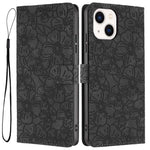 Custodia per telefono in pelle con motivo a fiori di ciliegio in rilievo, For iPhone 14 Plus, For iPhone 14, For iPhone 14 Pro