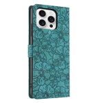 Custodia per telefono in pelle con motivo a fiori di ciliegio in rilievo, For iPhone 14 Pro Max, For iPhone 13 Pro Max, For iPhone 13 Pro