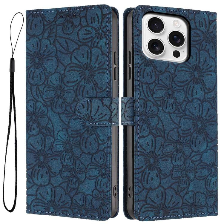 Custodia per telefono in pelle con motivo a fiori di ciliegio in rilievo, For iPhone 14 Pro Max, For iPhone 13 Pro Max, For iPhone 13 Pro