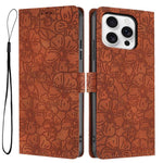 Custodia per telefono in pelle con motivo a fiori di ciliegio in rilievo, For iPhone 14 Pro Max, For iPhone 13 Pro Max, For iPhone 13 Pro