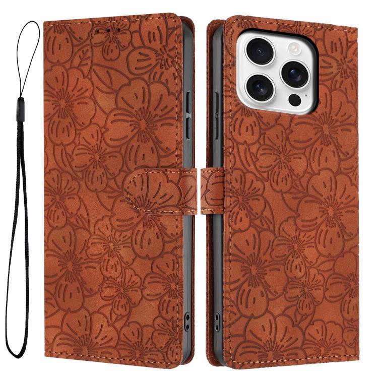 Custodia per telefono in pelle con motivo a fiori di ciliegio in rilievo, For iPhone 14 Pro Max, For iPhone 13 Pro Max, For iPhone 13 Pro