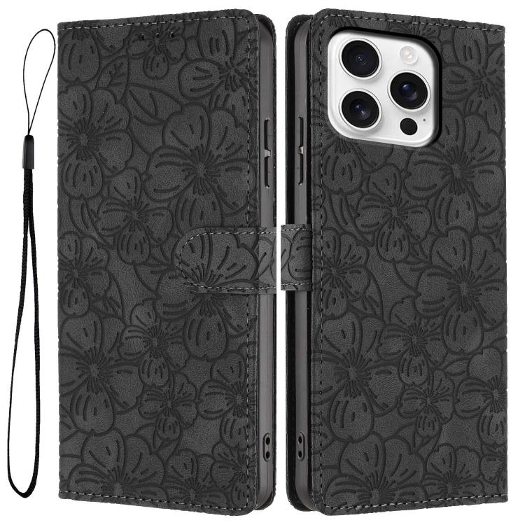 Custodia per telefono in pelle con motivo a fiori di ciliegio in rilievo, For iPhone 14 Pro Max, For iPhone 13 Pro Max, For iPhone 13 Pro