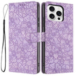 Custodia per telefono in pelle con motivo a fiori di ciliegio in rilievo, For iPhone 14 Pro Max, For iPhone 13 Pro Max, For iPhone 13 Pro
