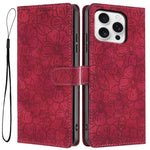 Custodia per telefono in pelle con motivo a fiori di ciliegio in rilievo, For iPhone 14 Pro Max, For iPhone 13 Pro Max, For iPhone 13 Pro