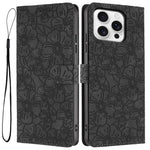 Custodia per telefono in pelle con motivo a fiori di ciliegio in rilievo, For iPhone 14 Pro Max, For iPhone 13 Pro Max, For iPhone 13 Pro