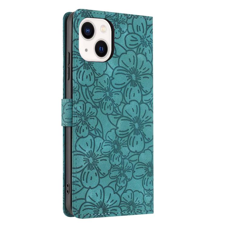 Custodia per telefono in pelle con motivo a fiori di ciliegio in rilievo, For iPhone 13, For iPhone 12 / 12 Pro, For iPhone 12 Pro Max