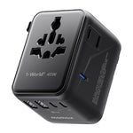 Caricabatterie da viaggio universale MOMAX 45W GaN con 5 porte