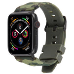 Cinturino per orologio in silicone con stampa mimetica e connettore nero xDfind, For Apple Watch 42 / 44 / 45 / 46 / 49mm, For Apple Watch 38 / 40 / 41 / S10 42mm
