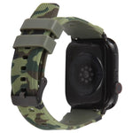 Cinturino per orologio in silicone con stampa mimetica e connettore nero xDfind, For Apple Watch 42 / 44 / 45 / 46 / 49mm, For Apple Watch 38 / 40 / 41 / S10 42mm